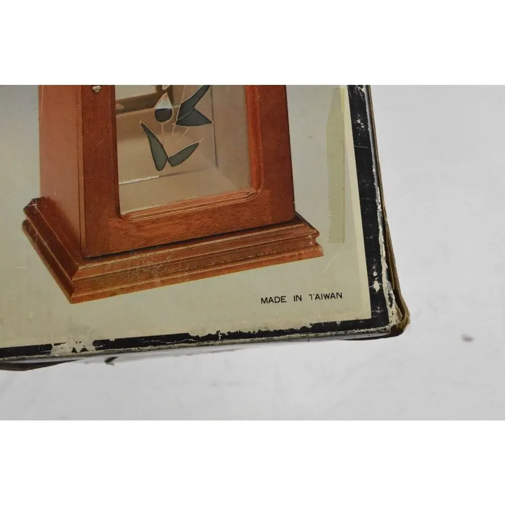 Vintage Wood Jewelry Armoire Cabinet Mirror Glass Door Necklace Box 10